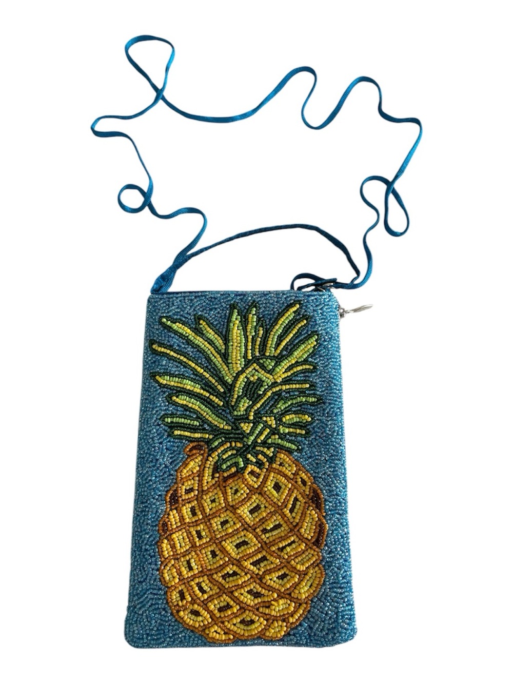 Bamboo Trading Company Pineapple Crush Beaded Wristlet / Crossbody Bag